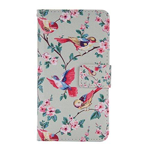 iPhone 6S Plus Case,iPhone 6S Plus Leather Case, iPhone 6 Plus Cover with 5.5 inch Screen,Flip Wallet case for iPhone 6S Plus,Bird Patterned PU Leather Stand Function Protective Cases Covers with Card Slot Holder Wallet Book Design Fordable Magnet Closure Case for Apple iPhone 6S/6 Plus 5.5