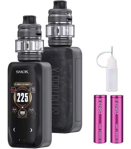 elfbar elfa master akku Elektronische Zigarette,Smok 225W X priv Kit mit Farbenfroh Screen, 8ml  Verdampfer TFV12 Prinz Tank und wiederaufladbaren 2*Batterien, kein  Nikotin, keine Flüssigkeit: Amazon.de: Elektronik & Foto main image 1