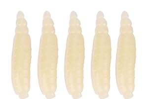 Baverta Doux-200 pièces 17mm Petit asticot Artificiel Grub leurre Souple vers réaliste appâts de pêche
