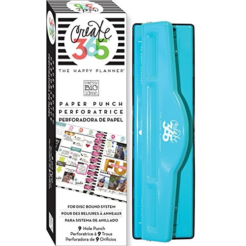 Me & My Big Ideas MMBPUN-01 Create, 365 Happy Planer, 9er Locher, Synthetic Material, blau, 29.2 x 8.9 x 4.7 cm