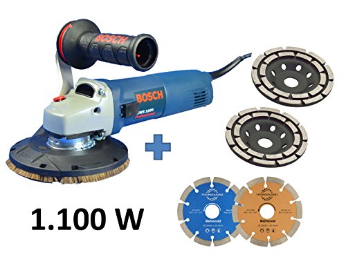 BOSCH SANIERUNGSFRÄSE / BETONSCHLEIFER / WINKELSCHLEIFER SET 125MM 1100 WATT