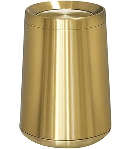 Trash Can With Lid, Garbage Can With Push Button, Narrow Modern Waste - View #10