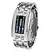 Produktbild Padgene Luxuriös Damen Herren Schwarz Silber Edelstahl Datum Digital LED Armbanduhren Sport Uhr Watch (Silber für Damen)
