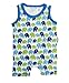 Toby Tiger Unisex Baby Organic Cotton Elephant Romper Blue/ Green 0 - 6 Months
