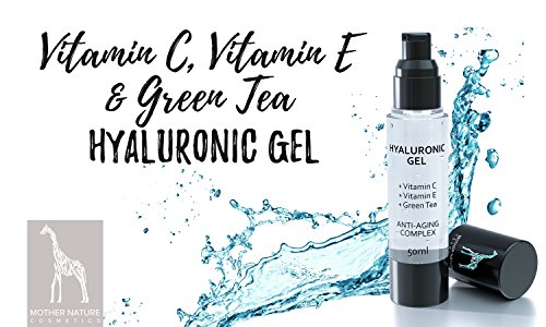 Hyaluron-säure-Konzentrat Gel – Mother Nature® | 50 ml Hochdosiert | Kollagen Booster für Gesicht, Hals, Körper | Anti-Aging inkl. Vitamin C, Vitamin E, Grüner Tee - 2