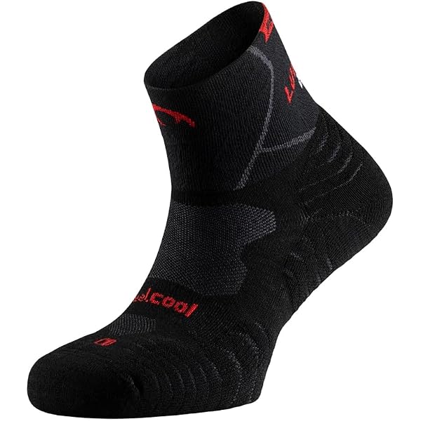 Lurbel Tundra Pro Calze Da Trail Running Unisex - Lana E Poliammide, Compressive, Antivescica, Senza Cuciture, Altezza H5, Taglia L (42/44) Nero/Rosso - 3