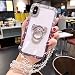 Produktbild Dclbo Hülle für Samsung Galaxy A70,Handyhülle Glitzer Bling Case Silikon Schutzhülle Strass Diamant Transparent Glänzend Hülle mit Ring Halter Ständer für Samsung Galaxy A70-Silber Lila
