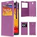 Produktbild HCN PHONE Samsung Galaxy Note 3 neo SM-N7505 Etui Hülle Cover Flip-Cover-Ansicht Schutzhülle für Samsung Galaxy Note 3 neo SM-N7505 - lila + Stylus