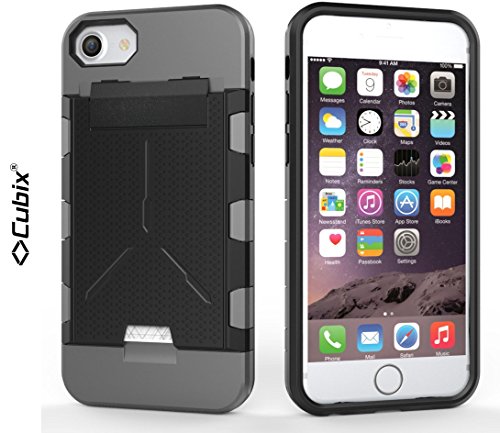 Cubix® Shock proof case for Apple iPhone 7 Fusion Series Back Cover Slim Armor Case Card Slot Rugged Case 4 Side Protection - Grey RS.599 (75.00% Off) - Amazon