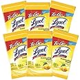 Lysol Disinfecting Wipes To-Go Pack, Lemon Scent, 15 Count (Pack of 6)