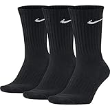 Soft fabric Nike Value Cotton Crew 3er Pack, Herren 3er Pack Cushion Quarter, schwarz, L/ 42-46