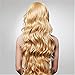 THZ long curly wigs women's wigs Golden blonde fashion cosplay hiar wigs