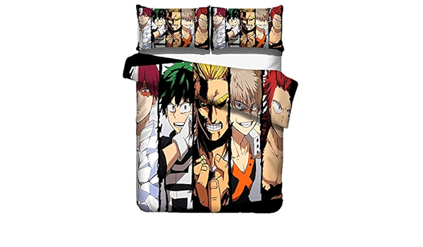 My Hero Academia Bed Duvet Cover Sets 3d Deku Todoroki Bakugou Toga Cosplay Comforter Cover With 2 Pillow Cases For Bedroom Decor 3 230x260 King Amazon In Home Kitchen
