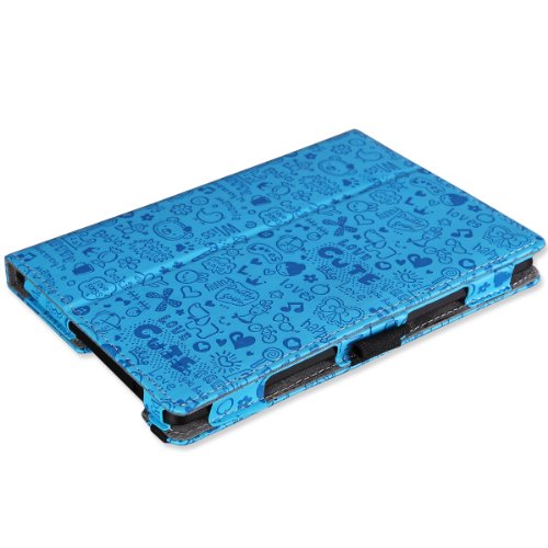 MoKo PU Leder Ständer Hülle Schutzhülle Tasche Ledertasche Schale Smart Case für Amazon All New Kindle Fire HD 7 Zoll 2013 Gen Tablet,Cutie Charme Blau (Nicht für Fire HD 7 2012/Fire HDX 7 2013) - 9