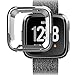 Produktbild 2018 Neue Stil,Ultradünne weiche Beschichtung TPU Schutz Silikonhülle für Fitbit Versa Pedometer Pedometer (Silver)
