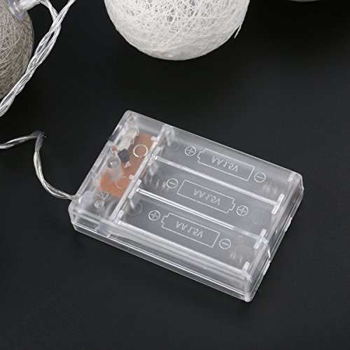 ROSENICE Wattebausch leuchtet 20 LED Lichterkette für die Dekoration (graue seriell) - 6