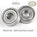 Price comparison product image 6201z S6201 6201zz Deep groove ball bearings 304 stainless steel 12x32x10mm for equipment motor and mechanical motor (2pcs)