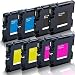 Produktbild 8x kompatible Druckerpatronen für Ricoh Aficio SG 2100 SG 2100 N SG 3100 snw SG 3110 dn SG 3110 dnw SG 3110 n SG 3110 sfnw SG 7100 dn SG-K 3100 DN Black Cyan Magenta Yellow - GC-41 GC41 - Color Pro Serie