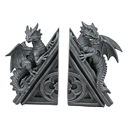 Design Toscano CL55773 Gothic Castle Dragons Sculptural Bookend