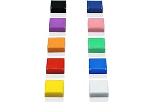 PYJLBX Calamite Frigorifero Calamite Potenti Calamite Piccole, 10 Pezzi 10 Colori Magneti Mini Quadrati Calamita Colorate Magnete Potente, Calamite per Lavagna Magnetica, per Uffici, Scuole, Frigo
