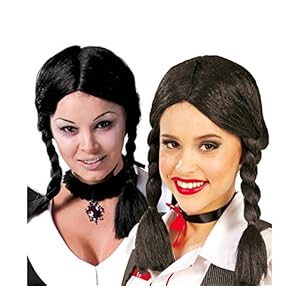 PELUCA NEGRA CON TRENZAS