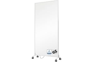 BR Bringer Infrarotheizung Standgerät - 1200 Watt - Energiesparend - Mobile Elektroheizung mit Standfüßen auf Rollen - 5 Jahre Garantie, TÜV - Deutsche Qualitätsmarke (weiß)