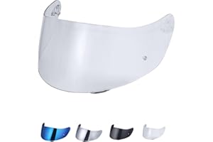 JQF GEAR Visera Casco Moto Reemplazo para AGV K1 K3SV K5,Lente de Casco de Protección contra el Viento para Motocicleta,Accesorios para Cascos de Moto(Transparente)
