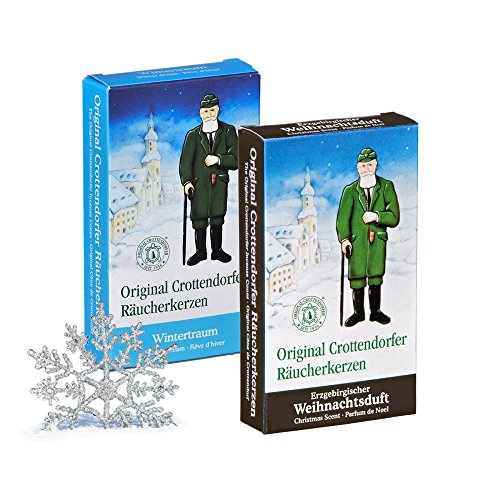 Crottendorfer Räucherkerzen Weihnachtsdüfte 2er Set Erzgebirgischer Weihnachtsduft + Wintertraum