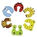 Aussel 6 Pieces Cut Cartoon Animal Foam Door Stopper Cushion for Baby Children Safety Finger Protection Mommy Good Helper