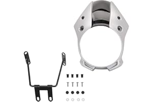 TAZGANTAX Motorcycle Front Mask Cover Windshield Wind Deflector for Rebel CMX 500 300 Headlight Fairing Cowl Windscreen Compatible with Ho-nda Rebel CMX500 CMX300 2017 2018 2019 (Silver)