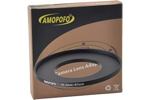 AMOPOFO 40.5 bis 67mm Metall Filter-Ring,40.5-67mm Step up Filteradapter Ring - von Kamera Objektiv mit 40.5mm Filtergewinde auf 67mm Filter-Ring