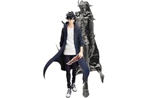 Ciyoulio 2PCS Sung Jin Woo Figura Igris/Igeuliteu Action Figure Anime Statue Battle Pose Model PVC Statue Collectible Desktop Ornamenti Regalo