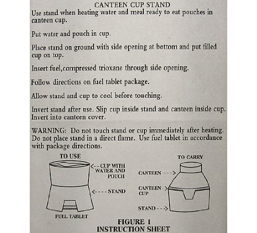 Canteen Cup Stand – Feldbecher Untersatz für US Feldflasche, aus Metall - 3