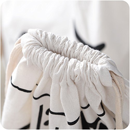 Canvas Jumbo Duvet Aufbewahrungsbeutel, Stoff Wäschebeutel Wäschekorb Großer Hängen mit String Toys Aufbewahrung Reisetaschen Taschen (26 Buchstaben) - 6