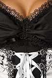 Dirndl aus edlem Brokatstoff in schwarz und silber - 3