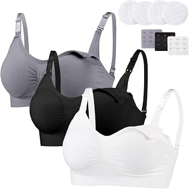BABYGO® Reggiseno Premaman E Allattamento Senza Cuciture - Modale Tencel, Senza Fili, Ipoallergenico, Clip Con Una Mano