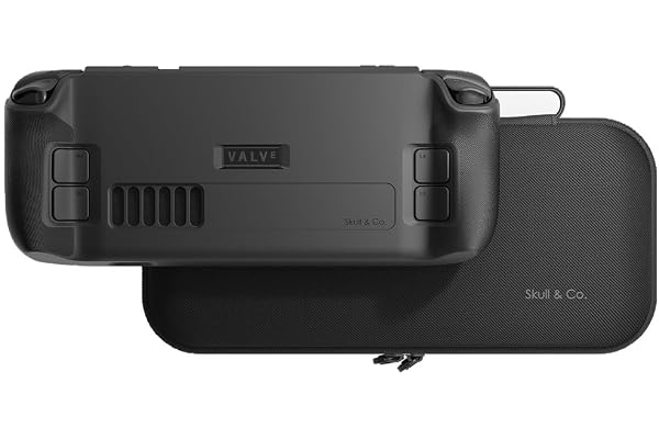 Skull & Co. GripCase SD Bundle for Steam Deck/OLED: A Soft Protective Case with Textured Grips Full Protection and Stand, Shock-Absorption Non-Slip and Anti-Scratch Cover Design (with Carrying Case)