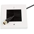 G-PLUG Cable Pass Through Wall Plate Faceplate with Brush – White Single Gang Cover for HDMI, TV, Ethernet, Speaker Wires – Easy to Install, Clean Cable Management Solution
