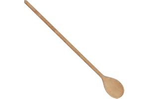 BÜTIC GMBH Bütic - Cuchara de cocina grande de madera, ovalada, profunda, longitud (cm): 50 cm de largo