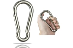 ‎YOLOPLUS+ 2 Stück große Karabinerhaken, aus Edelstahl 304, strapazierfähiger Karabinerclip, im Freien