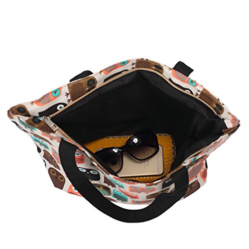 LATH.PIN Eule Shopper Beuteltasche Eule große Umhängetasche Wasserfest Tasche Damen Schultertasche - 5