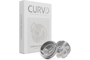 CURVD Everyday Earplugs – Ultra Soft, Customizable Sleep, Travel, Sensitivity, Noise Protection, for Sound Canceling Isolation, up to -30dB Reduction, NRR 15, Reusable and Sustainable (Cloud)