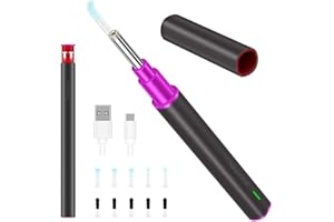 VEEAPE Ear Wax Remover Ear Cleaner Endoscope Otoscope Inspection Camera, Ultra-Thin HD 1080P Wireless Waterproof Ear Cleaning Kit with 6 LED Lights, Earwax Removal Tool for iPhone,iPad&Android