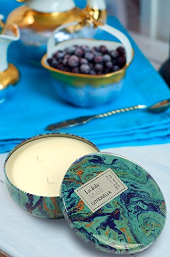 Citronella Kerze Anti Mücken 100%Sojawachs Zitronella Duftkerze Candle 3Dochte 70Std 330g - 2