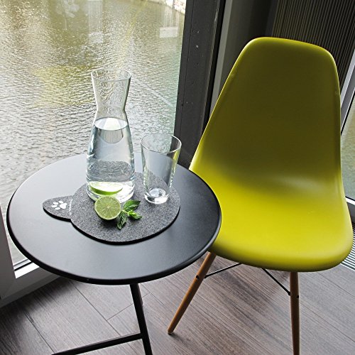 MR MOUSEKILLSKI – stylisches Mousepad aus hochwertigem Filz | perfekt für Katzenliebhaber | vielfältig einsetzbar als originelle Unterlage| hervorragende Anti-Rutsch-Beschichtung | anthrazit - 7