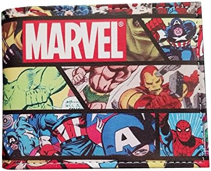 Marvel Superhero Comic Print Bi-Fold Wallet