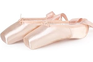 Bezioner Spitzenschuhe Ballettschuhe Professionell Tanzschuhe mit Spitzenschoner und genähtes Band für Damen/Mädchen Bitte wählen Sie eine Nummer größer