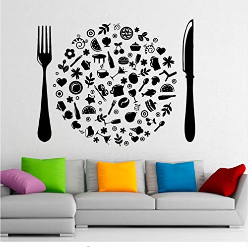 ZOUYUN Autocollant Mural Vinyle Applique Alimentaire Autocollant Café Art Intérieur Ameublement Design Maison Cuisine Décoration Home Decor A409 71 * 57 cm