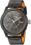 Diesel Herren Analog Quarz Uhr mit Leder Armband DZ1845