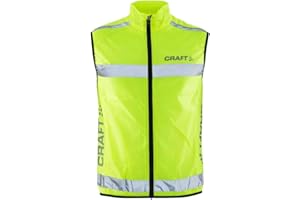 Craft Kamizelka przeciwwiatrowa Visibility Vest (rozm. S-XXL), kamizelka odblaskowa, uniseks, z zamkiem błyskawicznym, kamizelka rowerowa, odblaskowa, rozmiar S, neonowa